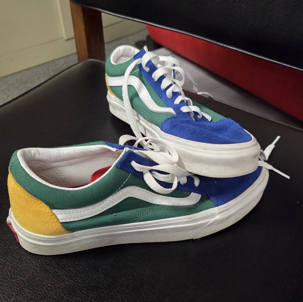 Vans Sneakers in Green, Blue, and Yellow